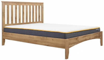 Product photograph of Hampstead Rustic Oak Effect Bed - Sizes Available from Choice Furniture Superstore