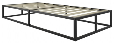 Product photograph of Soho Black Metal Platform Bed - Comes In 3ft Single 4ft Small Double And 4ft 6in Double Size Options from Choice Furniture Superstore