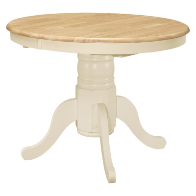 Product photograph of Birlea Chatsworth White Round Extending Dining Table from Choice Furniture Superstore