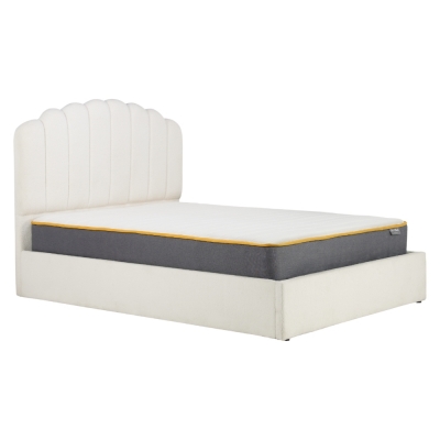 Product photograph of Birlea Monaco White Fabric Ottoman Bed from Choice Furniture Superstore