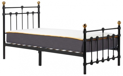Product photograph of Atlas Black Metal Bed - Comes In Single Small Double And Double Size from Choice Furniture Superstore