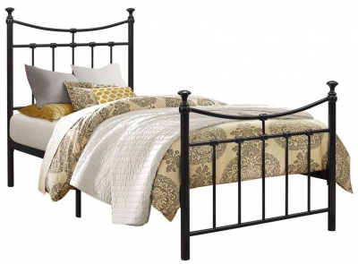 Product photograph of Emily Black Metal Bed - Comes In 3ft Single 4ft Small Double And 4ft 6in Double Size Options from Choice Furniture Superstore