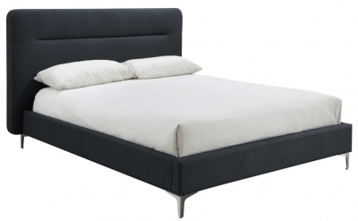 Product photograph of Finn Charcoal Fabric King Size Bed from Choice Furniture Superstore