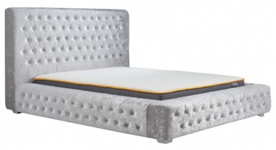 Product photograph of Grande Grey Fabric Bed - Comes In Double King And Queen Size from Choice Furniture Superstore