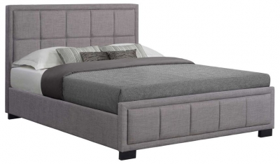 Product photograph of Hannover Grey Fabric Bed - Comes In Double And King Size from Choice Furniture Superstore