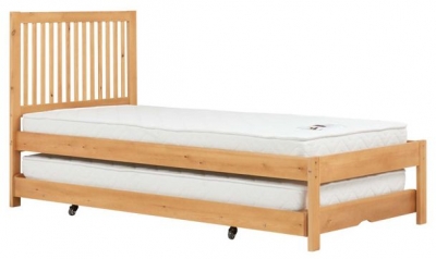 Product photograph of Buxton Honey Pine Trundle Bed - Comes In Single Size from Choice Furniture Superstore