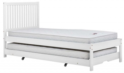Product photograph of Buxton White Trundle Bed - Comes In Single Size from Choice Furniture Superstore