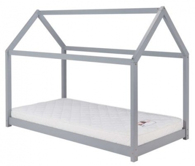 Product photograph of House Grey Wood Bed from Choice Furniture Superstore