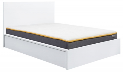 Image of Oslo White Ottoman Bed - Comes in Double and King Size