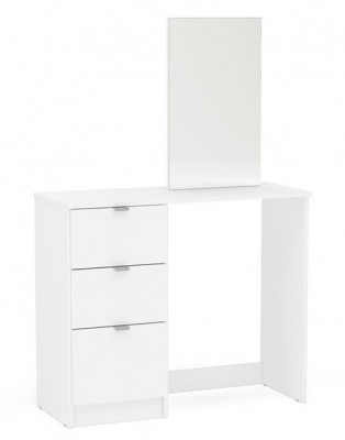 Product photograph of Madison White 3 Drawer Dressing Table from Choice Furniture Superstore