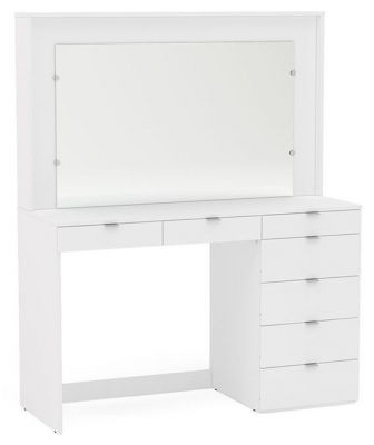 Product photograph of Chloe White 7 Drawer Dressing Table from Choice Furniture Superstore