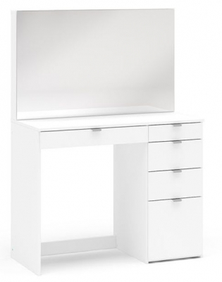 Product photograph of Ava White 5 Drawer Dressing Table from Choice Furniture Superstore