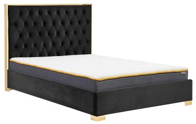 Product photograph of Chelsea Black Fabric Bed - Comes In 4ft 6in Double And 5ft King Size Options from Choice Furniture Superstore
