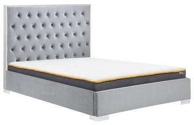 Product photograph of Chelsea Grey Fabric Bed - Comes In 4ft 6in Double And 5ft King Size Options from Choice Furniture Superstore