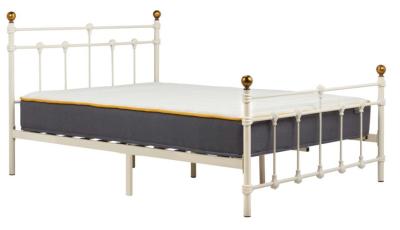 Clearance Atlas Cream 4ft 6in Double Metal Bed Fss15461