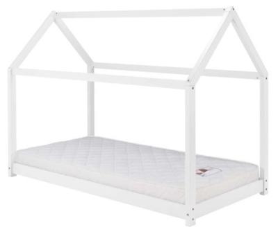 Product photograph of Kids House White Wooden Bed from Choice Furniture Superstore