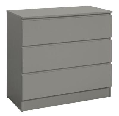 Product photograph of Oslo Grey 3 Drawer Small Chest from Choice Furniture Superstore