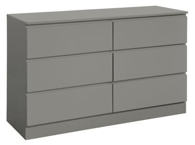 Product photograph of Oslo Grey 6 Drawer Wide Chest from Choice Furniture Superstore
