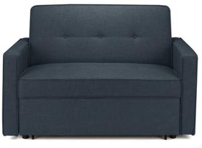 Otto Blue Fabric Small Pullout Sofa Bed 2 Seater