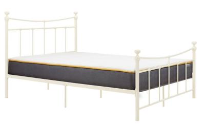 Emily Cream Metal Bed Frame Sizes Available