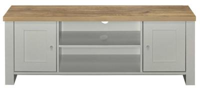 Highgate Grey And Oak 130cm Large Tv Unit