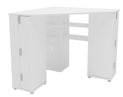 Product photograph of Olivia White Corner Dressing Table With Storage from Choice Furniture Superstore