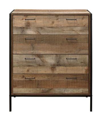 Urban Rustic Wood Effect 4 Drawer Chest