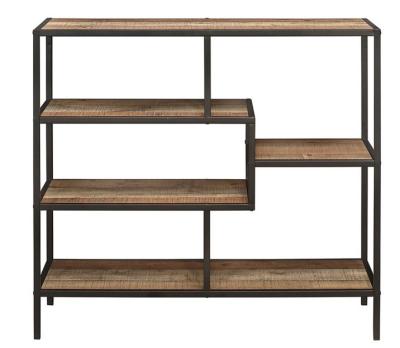 Urban Rustic Wood Effect Wide Shelving Unit