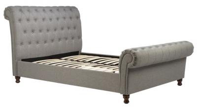 Product photograph of Castello Grey Polyster Bed from Choice Furniture Superstore