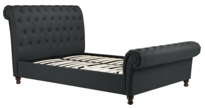 Product photograph of Castello Charcoal Polyster Bed from Choice Furniture Superstore