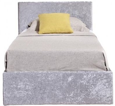 Product photograph of Berlin Ottoman Steel Velvet Fabric Bed from Choice Furniture Superstore