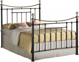 Product photograph of Bronte Black Metal Bed - Comes In 4ft 6in Double And 5ft King Size Options from Choice Furniture Superstore