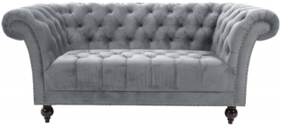 Product photograph of Chester Fabric Tufted 2 Seater Sofa - Comes In Grey And Midnight Blue Options from Choice Furniture Superstore