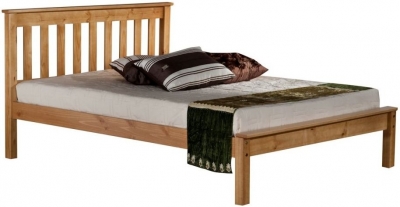 Product photograph of Denver Antique Pine Bed from Choice Furniture Superstore