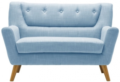Lambeth Blue Fabric 2 Seater Sofa