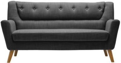 Product photograph of Lambeth Grey Fabric 3 Seater Sofa from Choice Furniture Superstore
