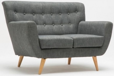 Loft Grey Fabric 2 Seater Sofa