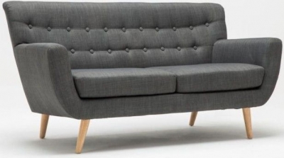 Product photograph of Birlea Loft Grey 3 Seater Fabric Sofa from Choice Furniture Superstore