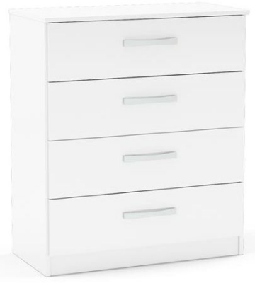 Product photograph of White Lynx 4 Drawer Chest from Choice Furniture Superstore