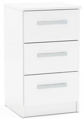 Product photograph of Birlea Lynx White Bedside Cabinet from Choice Furniture Superstore