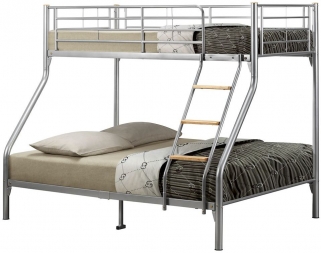 Product photograph of Birlea Nexus Silver Metal Bunk Bed from Choice Furniture Superstore