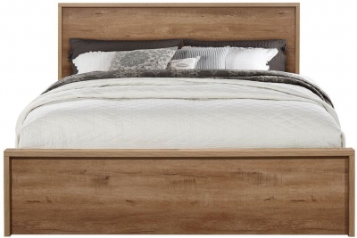Product photograph of Stockwell Rustic Oak Bed from Choice Furniture Superstore