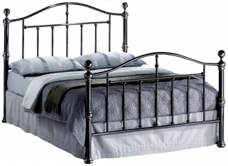 Product photograph of Victoria Black Nickel Metal Bed - Comes In 4ft 6in Double And 5ft King Size Options from Choice Furniture Superstore