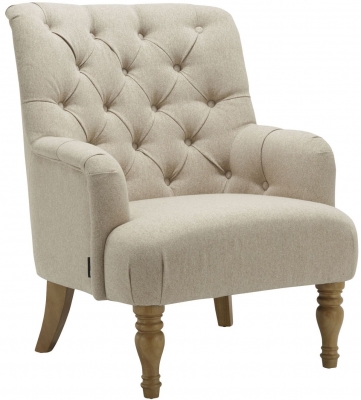 Padstow Wheat Fabric Highback Armchair