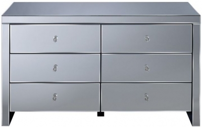 Image of Seville Mirrored 6 Drawer Chest