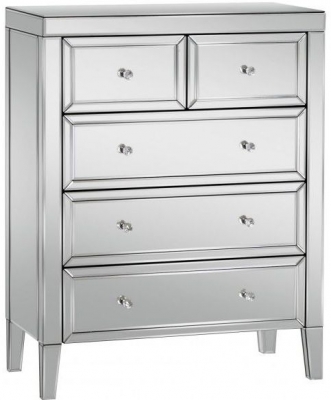 Product photograph of Valencia Mirrored 3 2 Drawer Chest from Choice Furniture Superstore