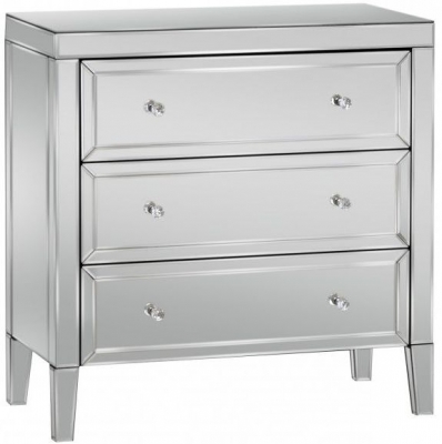 Product photograph of Valencia Mirrored 3 Drawer Chest from Choice Furniture Superstore