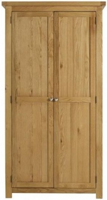 Product photograph of Woburn Rustic Oak 2 Door Wardrobe from Choice Furniture Superstore