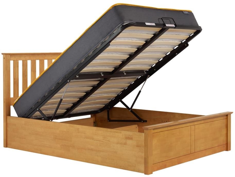 Phoenix Oak Effect Ottoman Storage Bed - Sizes Available