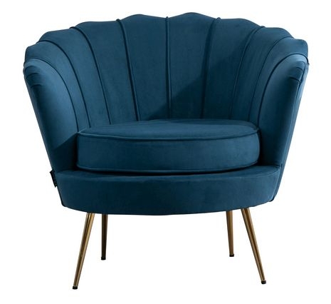 Ariel Blue Fabric Armchair